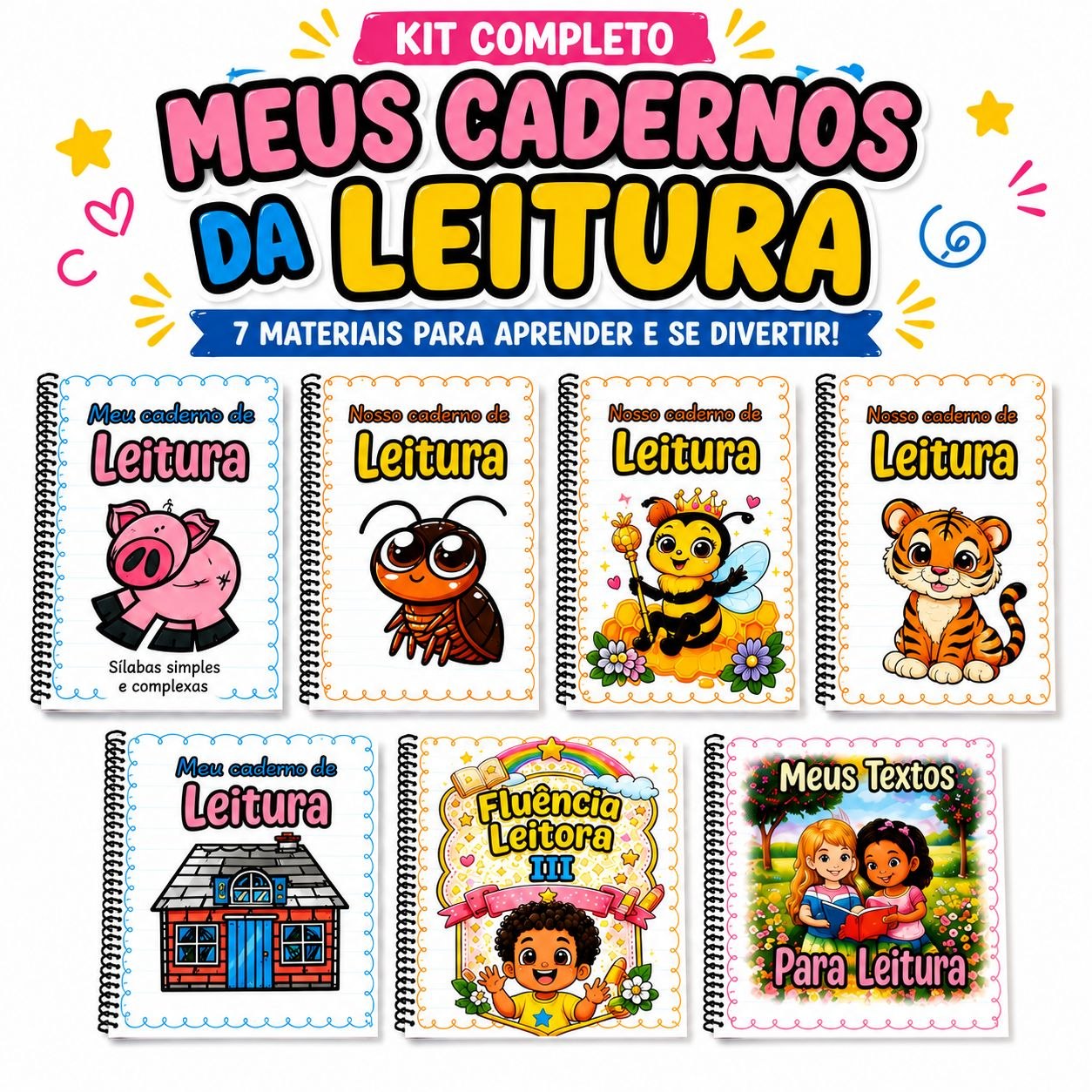 Kit Completo de Leitura para Alfabetização Infantil